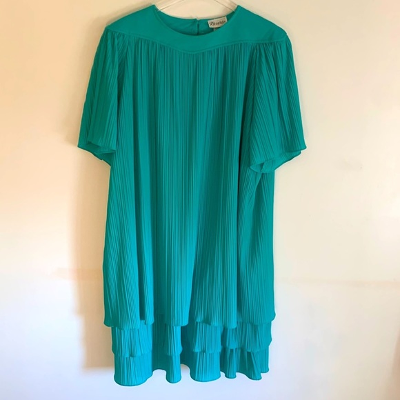 Vintage Dresses & Skirts - • VINTAGE • 80s • Riccardo • teal • evening gown Dress •